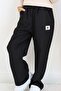 Girls' Sweatpants with Elastic Waist and Pockets Emblem 6-12 Years, Black - 2