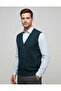 Buttoned Pocketed Steel Knit Men's Knitwear Vest - 2