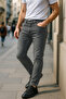 Slim Fit Jean Joe Regular Waist Slim Fit Stretchy Jeans C304-Grey - 5