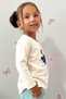 Girl's Long Sleeve T-Shirt Sequined Girl Printed 2-6 Years, Cream - 2