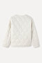 Women's Ecru Quilted Short Puffer Coat - 6