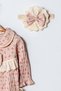 New Born Girl Long Sleeve Print Flower Pink Roba Fisto Jumpsuit Set - 6