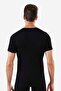 Men's Black Crew Neck Short Sleeve Undershirt T-Shirt 100% Cotton 3-Pack - 3