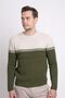 Crew Neck Green Color Men's Knitwear Sweater