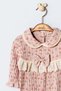 New Born Girl Long Sleeve Print Flower Pink Roba Fisto Jumpsuit Set - 5