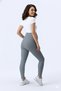 371 Gray Color Corded Fabric Shaping / Sculpting and Extra Flexible Effective High Waist Maternity Leggings - 2