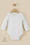 Organic Long Sleeve 100% Cotton Ribs Fabric Basic Baby Girl and Boy Single Bodysuit