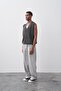 Baggy fit fabric trousers light gray - 8