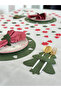 New Year's Themed Charger Set, New Year's Dinner Set for 6 Persons Green
