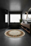 Bath Mat, Round Bath Mat, Washable Bath Mat, Non-Slip Bottom Bath Rug - 2