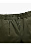 Fabric Carrot Trousers with Button Detail and Pockets - 3