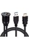 PM-12428 USB 3.0 + HDMI لوحة قيادة السيارة مع كابل تمديد 2 متر (تركيب مجوف) - 5