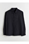 Xside Plus Size Regular Fit Long Sleeve Linen Look Men's Shirt - 5