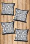 Digital Printed Soft Textured 4-Piece Throw Pillow Cover Set (43X43 cm) Krl0033 - 2
