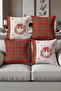 Digital Printed Soft Textured 4-Piece Throw Pillow Cover Set (43X43 cm) Krl0054