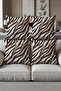 Digital Printed Soft Textured 4-Piece Throw Pillow Cover Set (43X43 cm) Krl0037