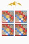 Digital Printed Soft Textured 4-Piece Throw Pillow Cover Set (43X43 cm) Krl0064 - 3
