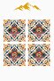 Digital Printed Soft Textured 4-Piece Throw Pillow Cover Set (43X43 cm) Krl0070 - 3
