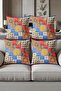 Digital Printed Soft Textured 4-Piece Throw Pillow Cover Set (43X43 cm) Krl0064