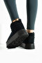 Black Suede Thick Sole Boots with Wool Inside - 5