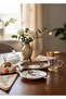 Geo Black 18-Piece Tea and Mirra Set for 6 People - Modern Geometric Presentation - 6