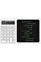 10 Digit Calculator with Writing Tablet, Time Function, LCD Display, 27 x 17 x 1.51 cm, White