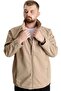 معطف رجالي كبير الحجم من Mode Xl مقاوم للماء Softshell 21232 بيج - 4