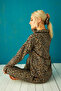 Plus Size Winter Buttoned Plaid Pattern New Year Themed Women's Suede Pajama Set - 5