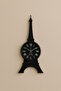 Plastic wall clock with glass in the shape of the Eiffel Tower, available in two colors