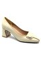 Feles button detailed flat toe heeled women's shoes ten