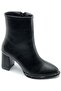 Feles stitch detailed classic heeled women's boots black