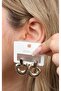 Women's Steel Two-Color Heart Figured Dangle Earrings
