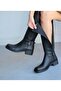 Women's Zippered Below-The-Knee Buckle Long Boots - 5