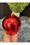 Red Shiny Christmas Tree Ornament 12 cm Single Large Shiny Christmas Ball Eng-149 - 2