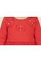 Girl's Red Dress with Tulle Skirt, Bow and Stone Detail (3 Years Old, 4 Years Old, 5 Years Old, 6 Years Old, 7 Years Old) - 8