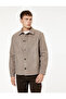 Pocket Detailed Long Sleeve Classic Collar Buttoned Slim Fit Cashmere Winter Shirt Jacket