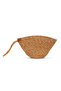 Women's Straw Hand Strap Portfolio Clutch Handbag - 2