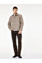 Pocket Detailed Long Sleeve Classic Collar Buttoned Slim Fit Cashmere Winter Shirt Jacket - 2
