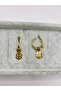 Steel Hoop Clover Earrings - 2