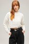 Women's Hair Braid Detailed Crop Knit Sweater