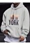 Unisex Hooded Sweatshirt 3 Thread Fabric Comfortable Fit B Printed Design Casual Hoodie