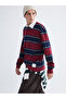 Polo Neck Striped Men's Sweatshirt
