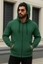 Men's Casual Zippered Hooded 3-Piece Sweatshirt - 2