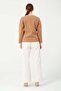 Hatunatila Crochet Four-Pocket Look Cashmere Jacket 7867 Camel - 3
