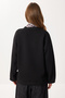 Scarf Detailed Brushed Inside Knit Sweatshirt LPX0005 BLACK - 3