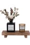 Small Wood Tray Pedestal Stand Farmhouse Bathroom Decor Decorative Wooden Riser Kitchen Soap Dish Holder for Vanity, Counter, Sink, Brown