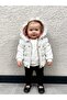 Girl's Heart Embroidery Hooded Puffer Vest - 2