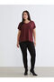 Two Mt Shop Quality Soulife Burgundy Plain Loose & Generous Short Sleeve Women's T-Shirt - 2