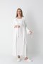 Women's Special Lace Detailed Design Winter Maternity Nightgown Dressing Gown Set of 2 - 5