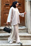 Side Stripe Suit Z5713 Beige - 2